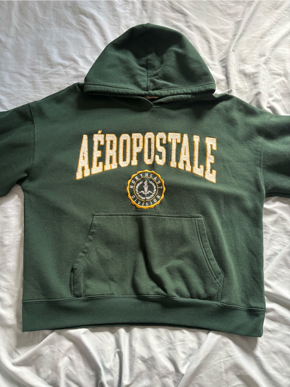 Aeropostale Womens Green Fleece Hoodie